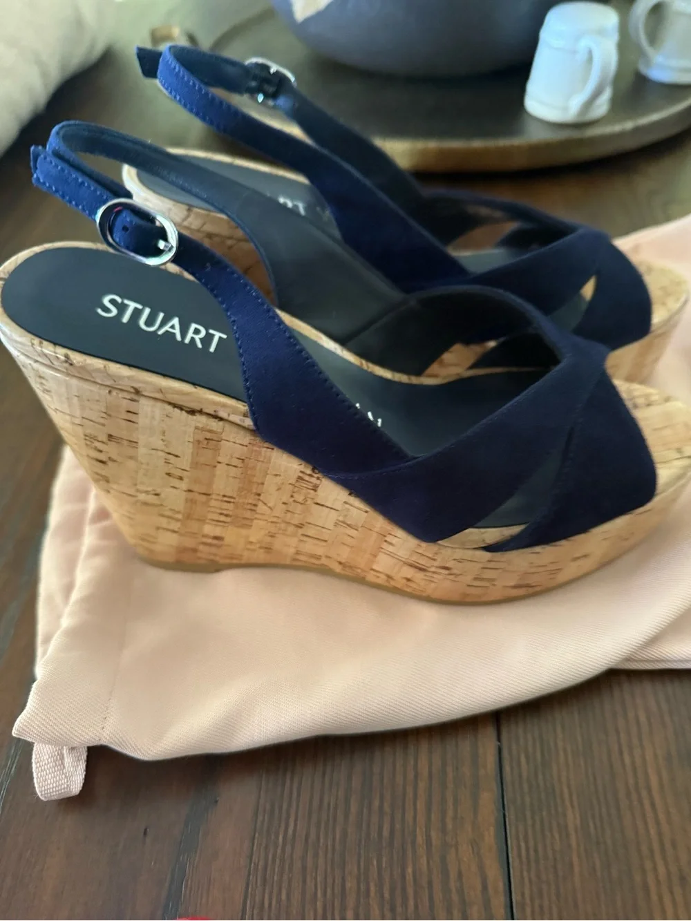 Stuart Weitzman Carmen Wedge Sandals BRAND new sz7 - Picture 7 of 11